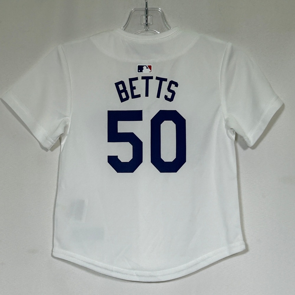 Mookie Betts #50 Los Angeles Dodgers MLB Nike White Jersey Kids Toddler 3T